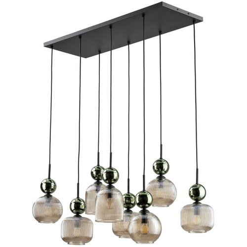  Visilica na sajli SOPHIA 8xE14/10W/230V crna/zelena/zadimljeno bež Cene