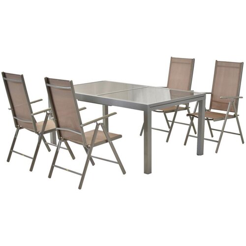 Gardenson Vrtna Garnitura Amalfi, 5-Delno, Rjavosiva Slike