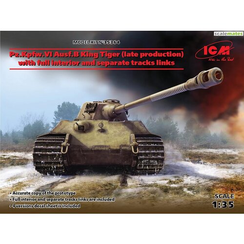 ICM Pz.Kpfw. VI Ausf.B King Tiger (pozna proizvodnja) s celo podrobno notranjostjo in posamezimi elementi gosenic, (21313157) Cene