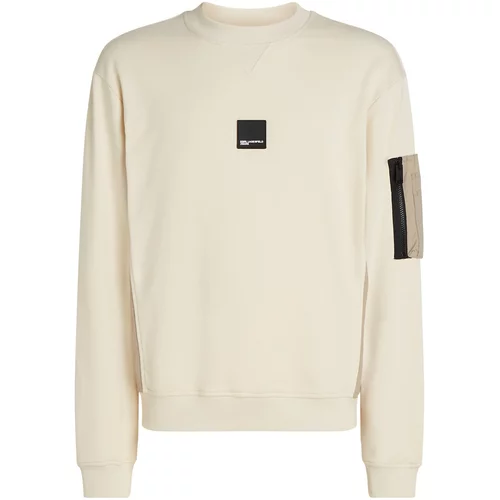 KARL LAGERFELD JEANS Sweater majica bež / crna / vuneno bijela