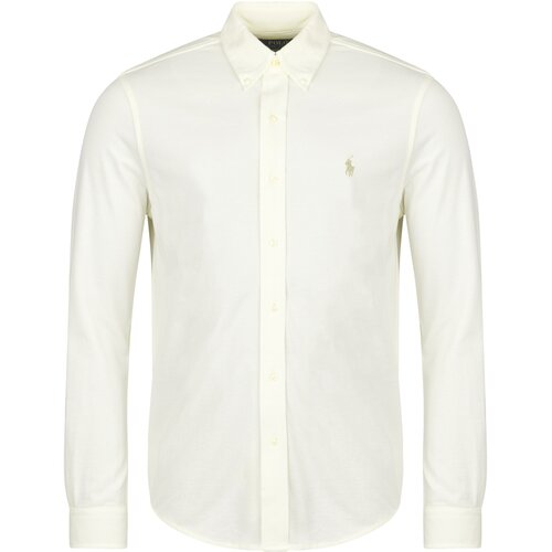 Polo Ralph Lauren Srajce z dolgimi rokavi CHEMISE AJUSTEE COL BOUTONNE EN POLO FEATHERWEIGHT Bež Cene