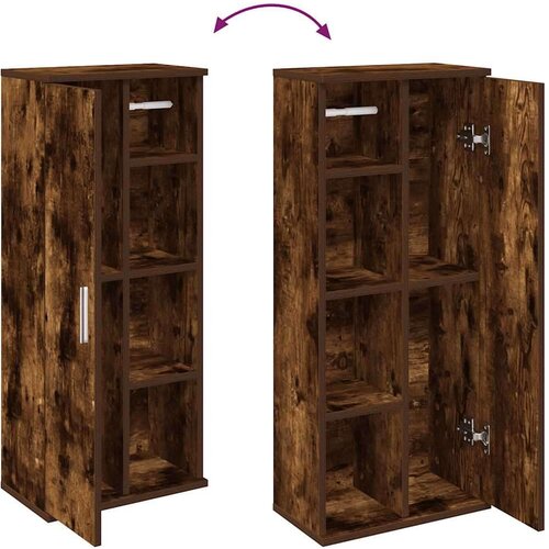 VidaXL Kupaonski ormarić s držačem za role boja hrasta 39x22x90 cm Slike