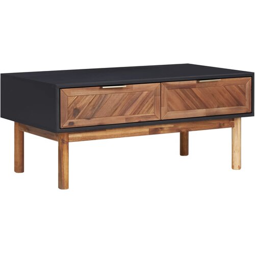 VidaXL Stolić za kavu 90 x 50 x 40 cm od masivnog drva bagrema i MDF-a Slike
