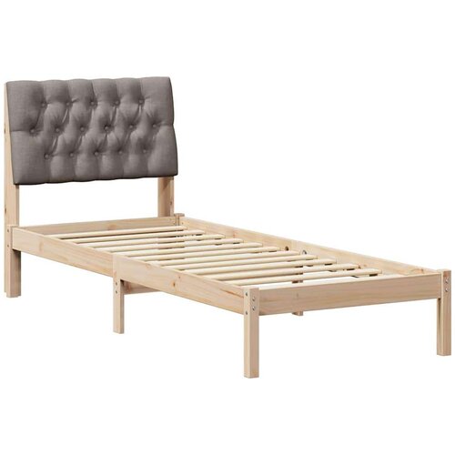 Krevetni okvir s tapiciranim uzglavljem Smeđa 75 x 190 cm Slike