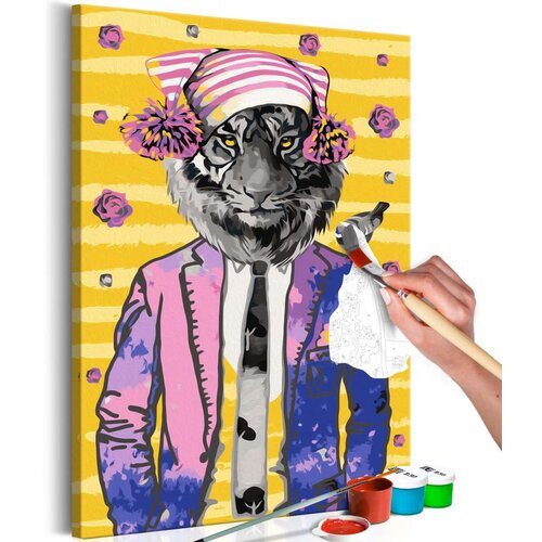  Slika za samostalno slikanje - Tiger in Hat 40x60 Cijene