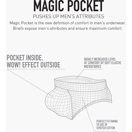 Atlantic Men&amp;#039;s briefs Magic Pocket - black Slike