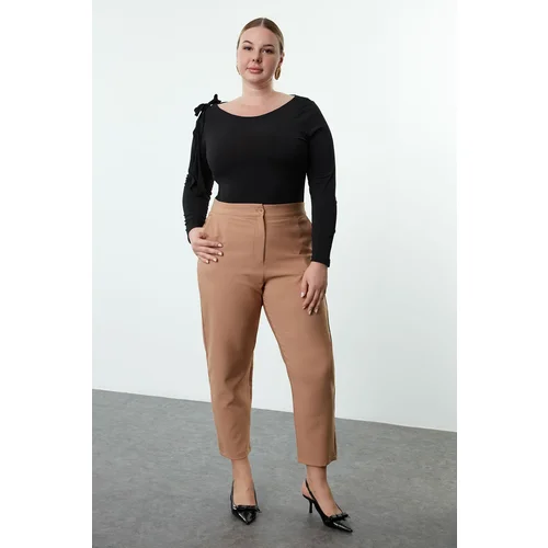 Trendyol Curve Mink Cigarette Woven Fabric Pants