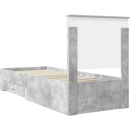  Okvir za krevet Betonski sivi i srebrna 75 x 190 cm Slike