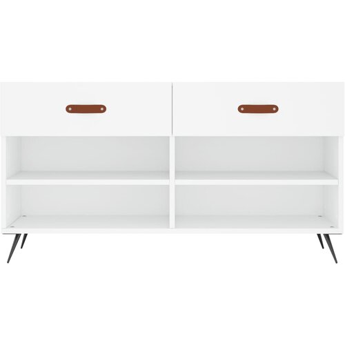  Klupa za cipele bijela 102 x 35 x 55 cm od konstruiranog drva Slike