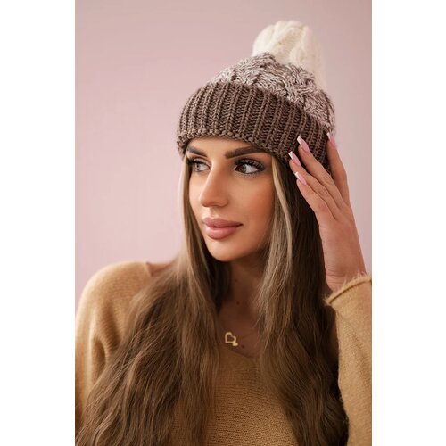 Kesi Women's cap Samara K346 cappuccino+ecru Cene