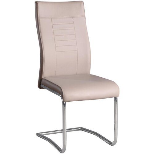 CARRYHOME nihajni stol, kovina, tekstil krem barve, temno rjava Slike