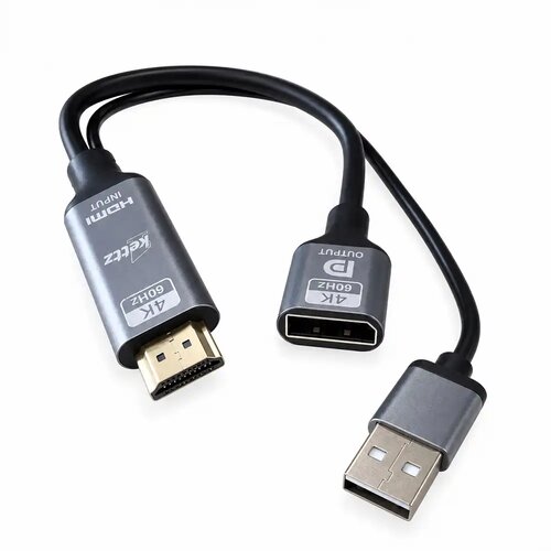 Kettz KT-HDP500 hdmi na displayport adapter 4K60Hz 0,25m Slike