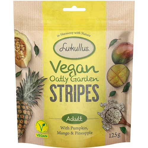 Lukullus Ekonomično pakiranje Vegan Garden Stripes - Bundeva, mango i ananas 3 x 125 g