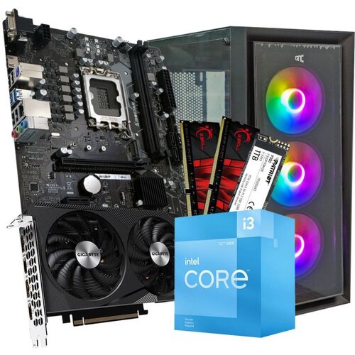 GNC GAMER VOYAGER i3-12100F, H610, 32 GB DDR4, 1TB NVMe, RTX 3060 8GB, PSU 600W, gaming kući&amp;scaron;te Slike