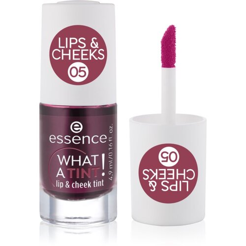 Essence WHAT A TINT! tekoče rdečilo in sijaj za ustnice odtenek 05 Velvet Berry 4.9 ml Slike