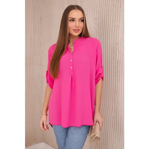 Kesi Blouse with a longer back pink Slike