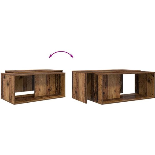  Set stolića za kavu 2 pcs Staro drvo Konstruirano drvo Slike