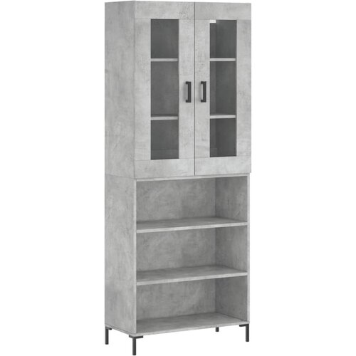 Maison Chic Visoka Komoda - Predalnik betonsko siva 69,5x34x180 cm inženirski les, (21718748) Cene
