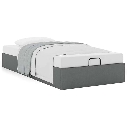 VidaXL okvir za krevet bez madraca tamnosivi 80x200 cm od tkanine Slike