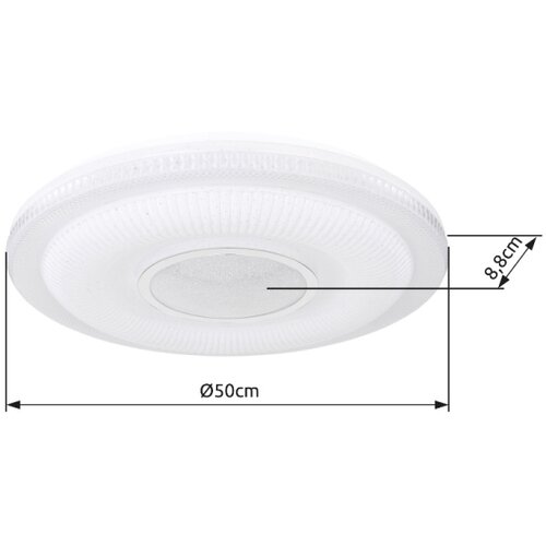  LED stropna svetilka Magnifique (Premer: 50 cm, 30 W, Krom, Bela) Slike