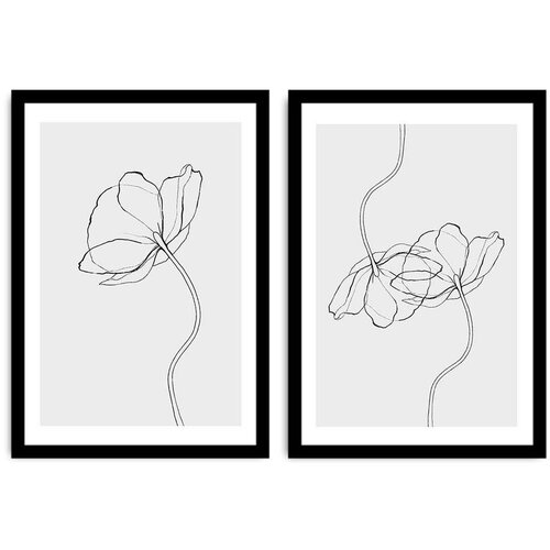 Wallity 2Psctcız-008 Multicolor Decorative Framed MDF Painting (2 Pieces) Slike