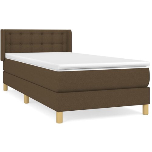 Maison Chic Box spring postelja - Vzmetna postelja z vzmetnico temno rjava 90x200 cm blago SL7670, (21905289) Slike