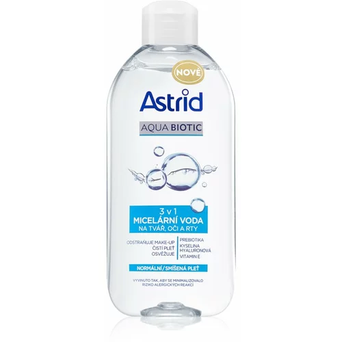 Astrid Aqua Biotic micelarna voda 3v1 za normalno do mešano kožo 400 ml