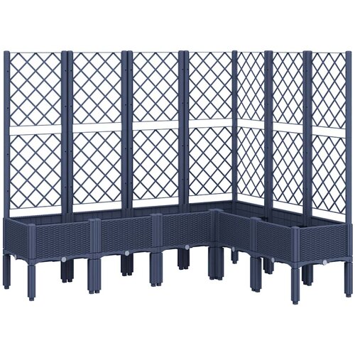  Vrtna sadilica s re&amp;scaron;etkom plava siva 160x120x142 cm PP Slike