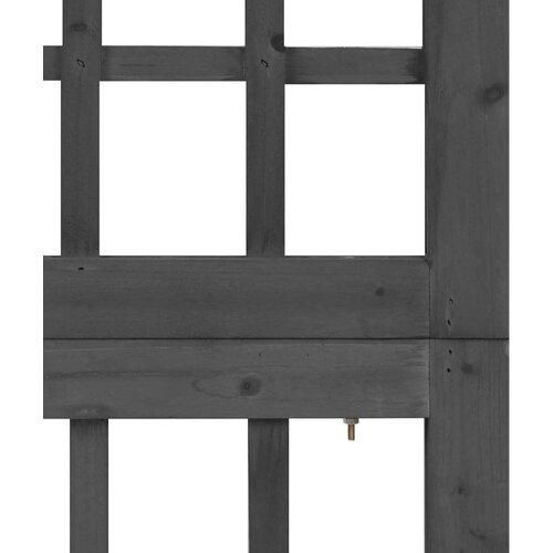 VidaXL Sobna pregrada / re&amp;scaron;etka sa 6 panela jelovina 242,5x180 cm crna Slike
