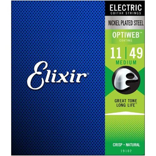 Elixir Žice za električnu gitaru 19102 Medim Electric, .011-.049 Slike