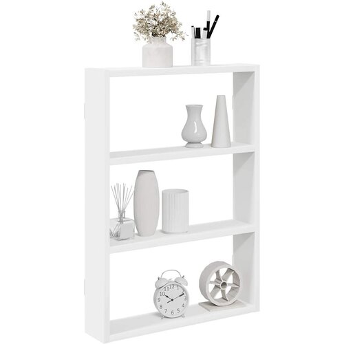 vidaXL stenska polica bela 43x9x60 cm inženirski les Cene