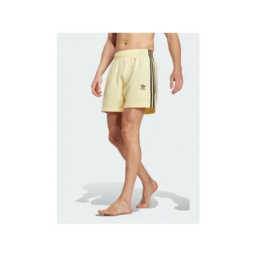 Adidas Kopalne hlače Originals Adicolor 3-Stripes Swim Shorts HT4410 Rumena Regular Fit