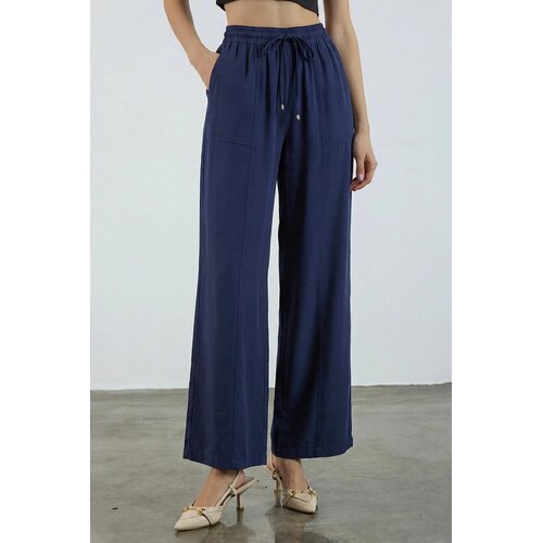TRENDYOLMILLA Ženske pantalone TWOSS25PL00123, Tamnoplava Cene