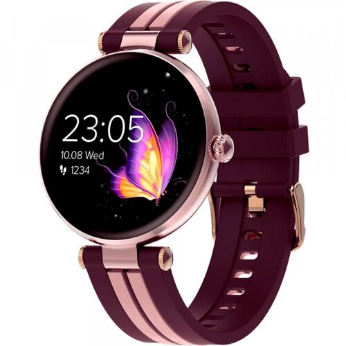Canyon semifreddo SW-61, Rtl8762dt, 1.19'' amoled 390x390px, oncell tp, 192KB ram, 3.7V 190mAh battery, rosegold alumimum alloy case middle frame + plastic bottom case+pink and purple silicone strap +rosegold strap buckle.host: &Phi;42.5*10.4mm strap: 261*18 Cene
