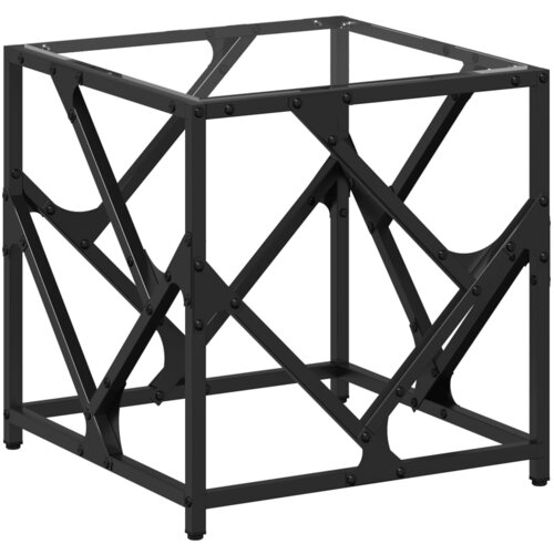 Maison Chic Klubska mizica - kavna mizica - Nizka mizica s stekleno povr&amp;scaron;ino 40x40x41 cm jeklo, (21753160) Slike