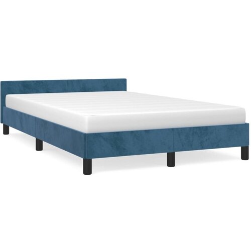 vidaXL Okvir za krevet s uzglavljem tamnoplavi 120x190 cm baršunasti Cene