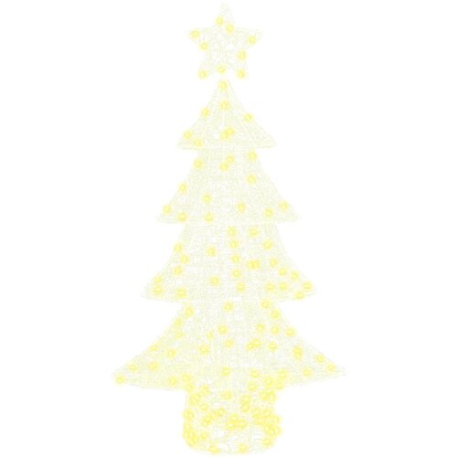  Božićno drvce s 160 LED svjetlima Topla bijela 150 cm Akril Slike