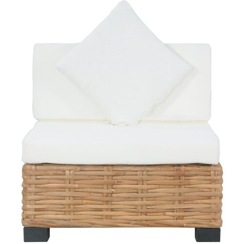 Maison Chic kavč - Sofa - Kanape brez naslonjal za roke z blazinami naravni ratan, (21727831) Cene