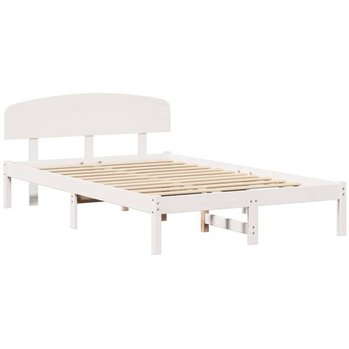 VidaXL Konstrukcija postelje Bela 120 x 190 cm Trden borov les, (5000023163) Slike