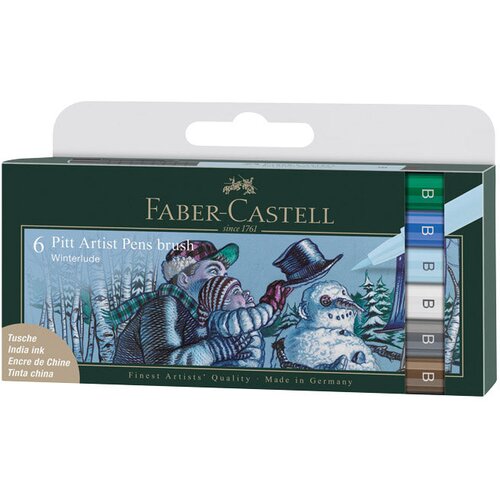  Set Pitt artist brush B 6boja Winterlude Faber-Castell 167176 blister Cene