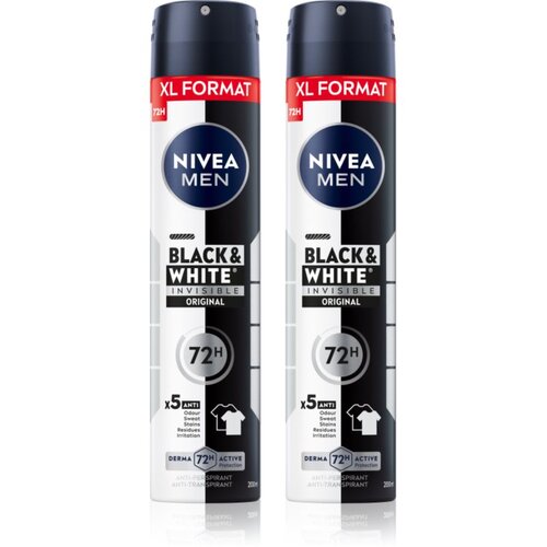 Nivea MEN Black & White Invisible Original antiperspirant u spreju ekonomično pakiranje Cijene