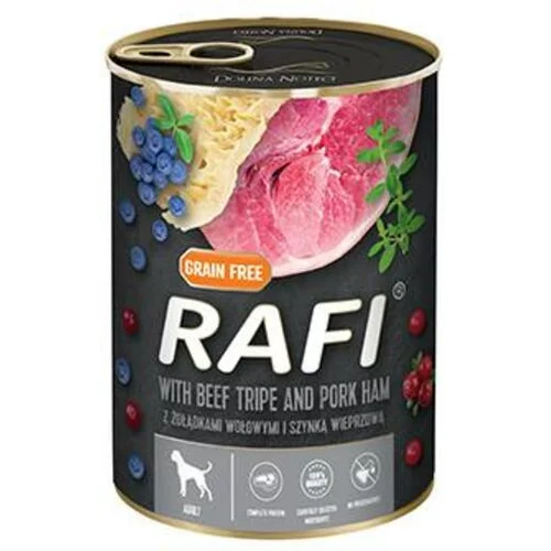 Rafi mokra pasja hrana,goveji želodci s šunko, 12X800 g