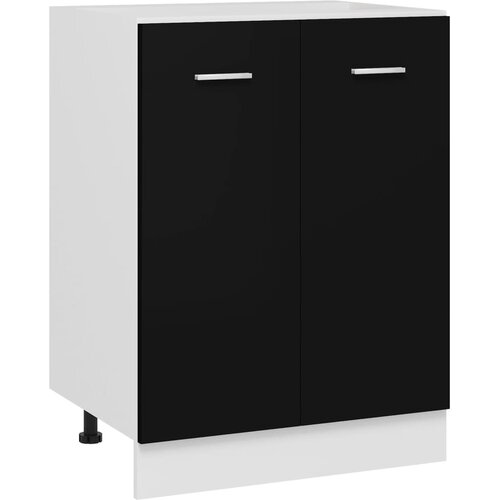 The Living Store Spodnja omarica črna 60x46x81,5 cm iverna plo&amp;scaron;ča - Spodnja Omarica, (21431982) Slike