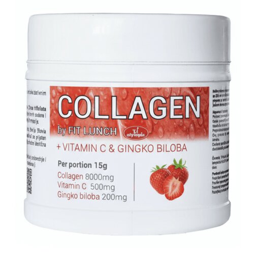 Olympic Kolagen sa vitaminom C i Gingko Bilobom Jagoda, 450g Slike