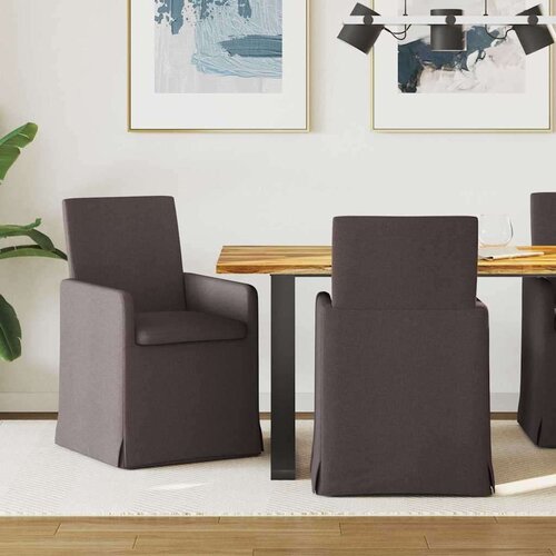 Trpezarijske stolice 2 pcs Tamno smeđa 57 x 67 x 95 cm tkanina Cijene
