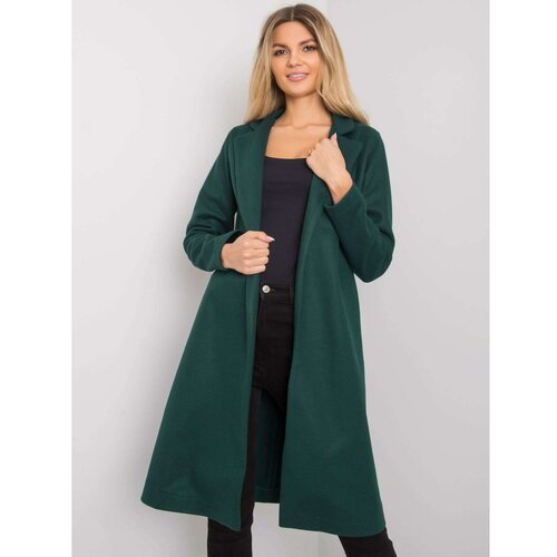 Fashion Hunters RUE PARIS Ladies' dark green coat Slike