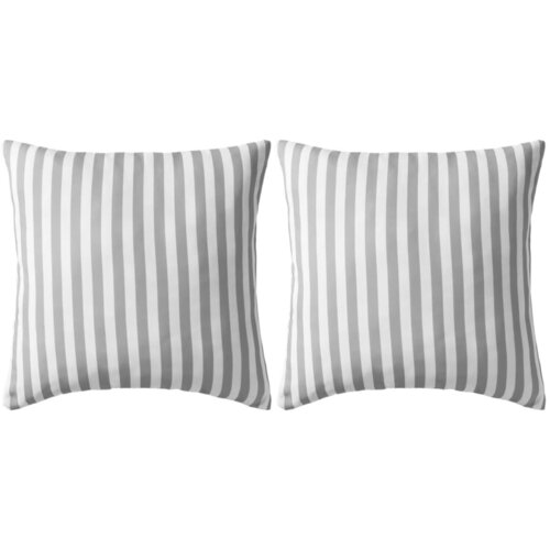 vidaXL Vrtni jastuci s prugastim uzorkom 2 kom 45 x 45 cm sivi Cijene