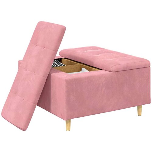  Stolica s dugmadi s jastukom Ružičasta 80 x 80 x 45 cm Bar&amp;scaron;un Slike