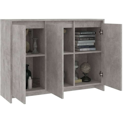 VidaXL Komoda siva boja betona 102 x 33 x 75 cm od iverice Slike