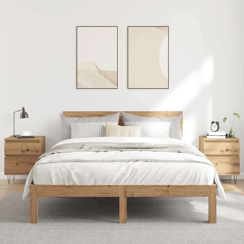 VidaXL Noćni ormarići 2 kom Artisan hrast 40x35x50 cm izrađeno drvo Slike